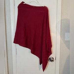 J. Crew Asymmetrical Poncho Cashmere Wool Blend